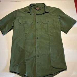 Tru Spec Tactical Shirt Mens Small Long Green Security Military Work Wear Tough